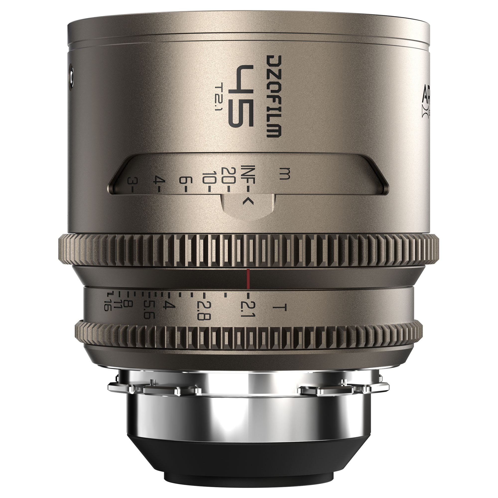 DZOFilm Arcana 45mm T2.1 FF Prime 1.5x Anamorphic. ARRI PL. Titanium